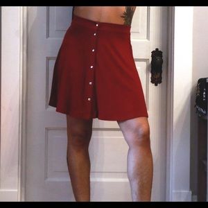 ASOS Red Skater Skirt